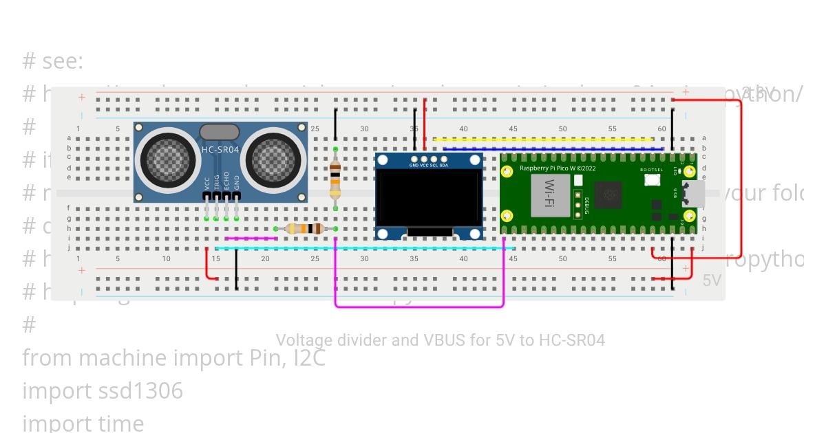 Distance sensor_on_VBUS_MicroPython simulation