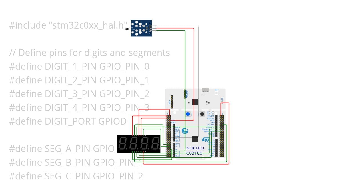 NTC temperature sensor simulation