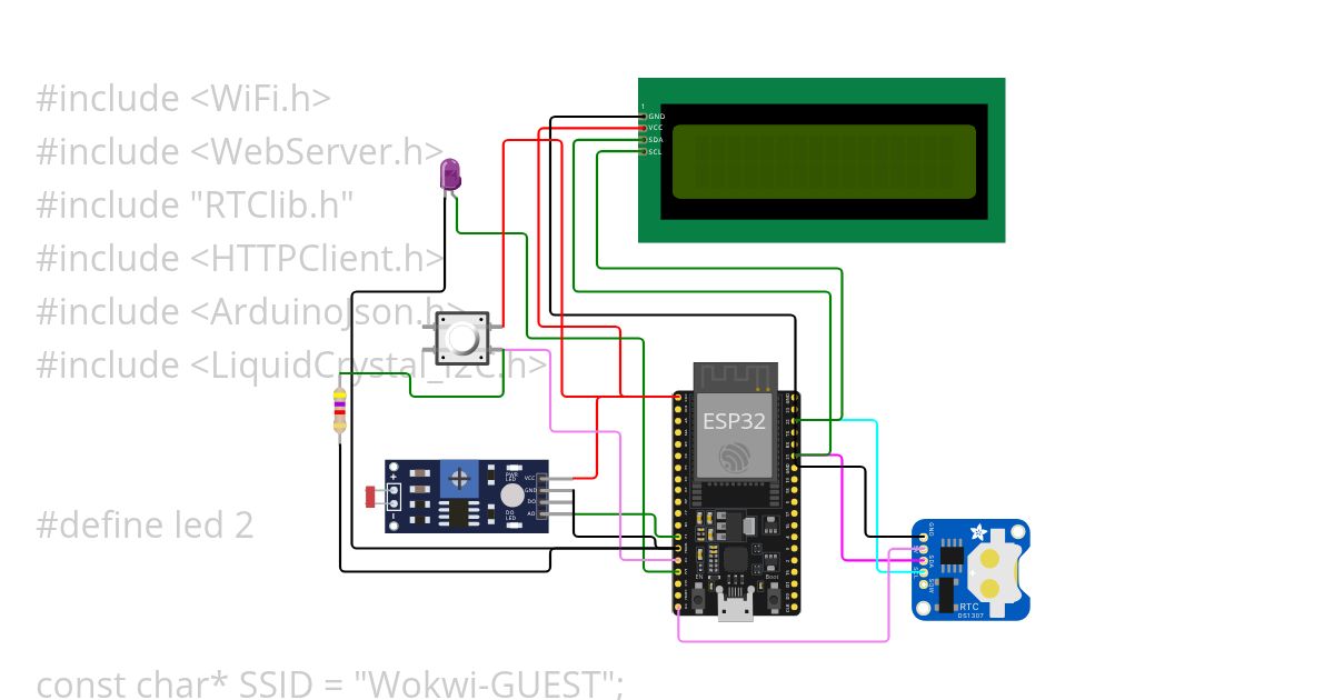 ai smart lamp simulation