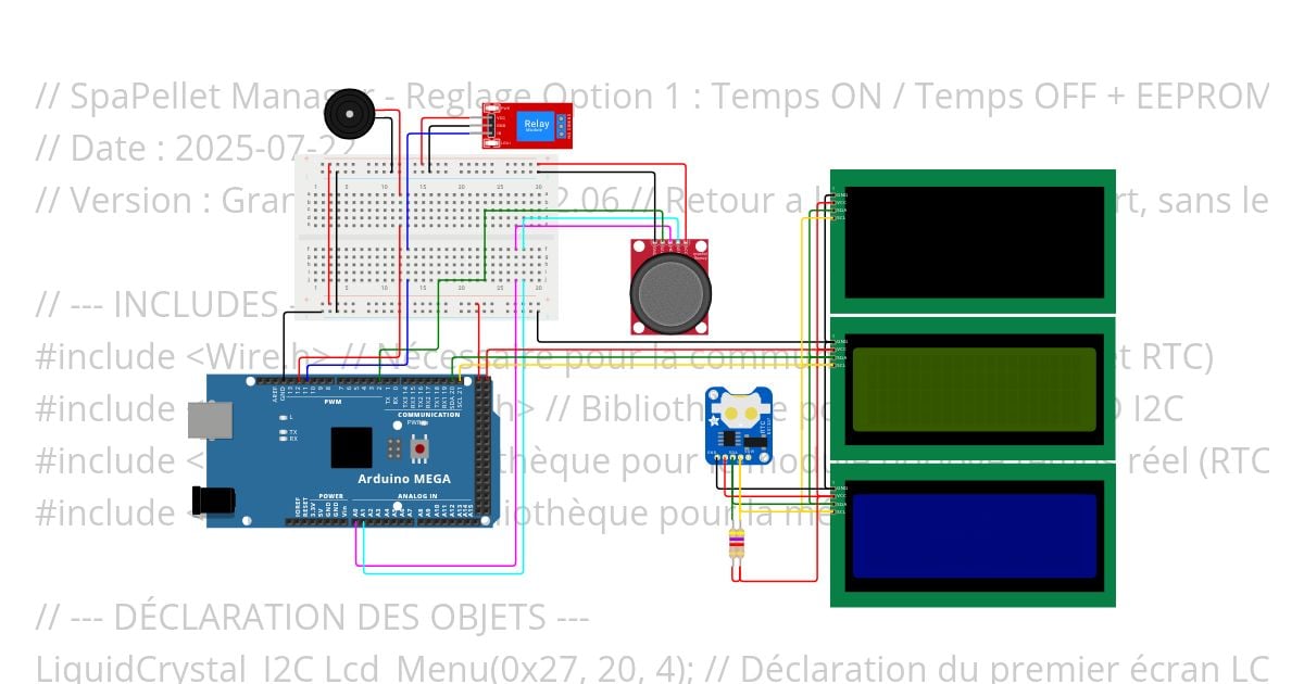 Contrôleur de granulés V6 Arduino Mega simulation