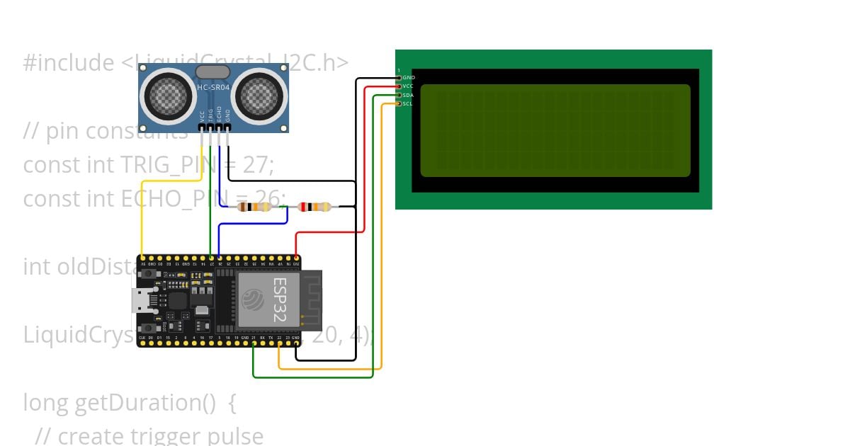 ESP_HC-SR04_LCD simulation