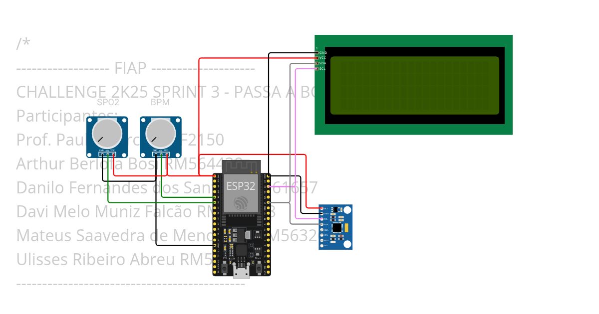 ESP32 Acelerometter simulation