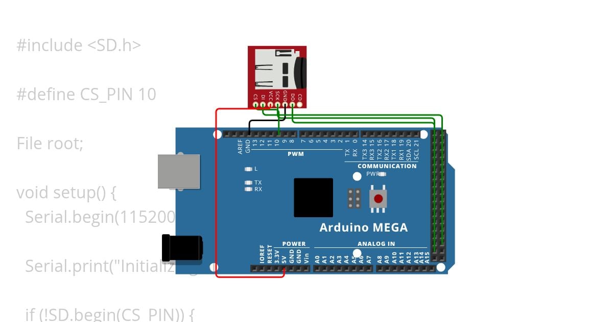 microsdcarddemo.ino simulation