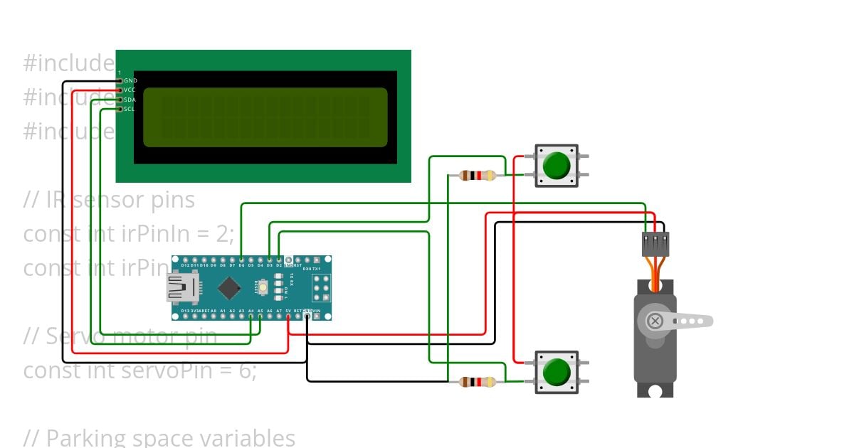 Smart Parking System v1 simulation