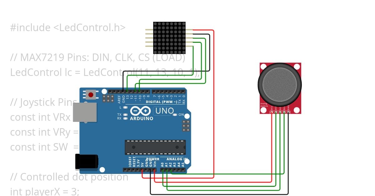 LED MATRIX GAME simulation