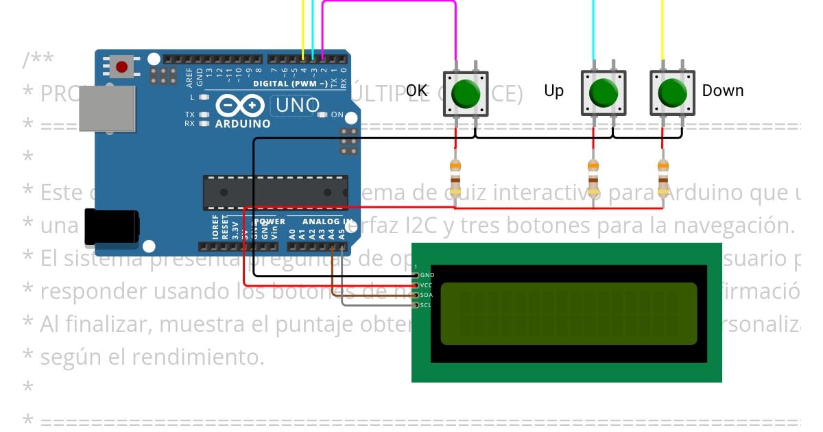 Proyecto Menú Múltiple Choice simulation