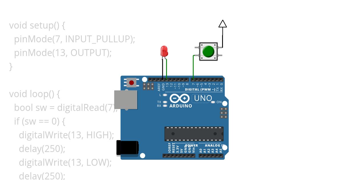 Button & LED simulation