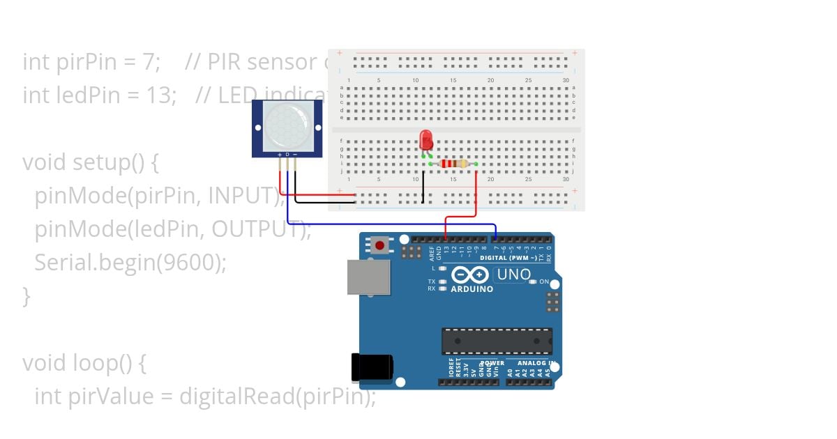 PIR Sensor simulation