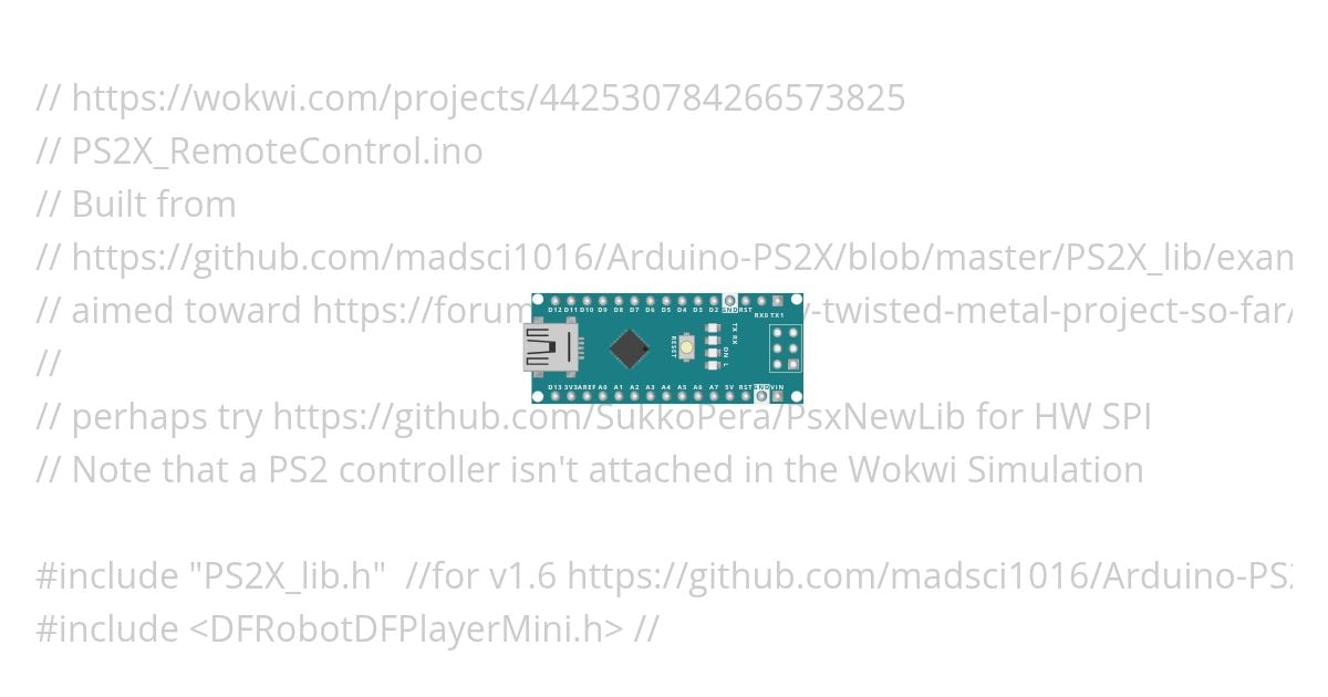 PS2X_RemoteControl simulation