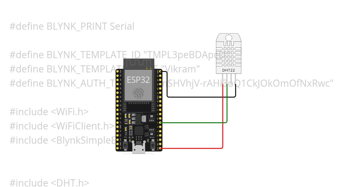 DHT  temp and humidity with Blynk App  Copy simulation