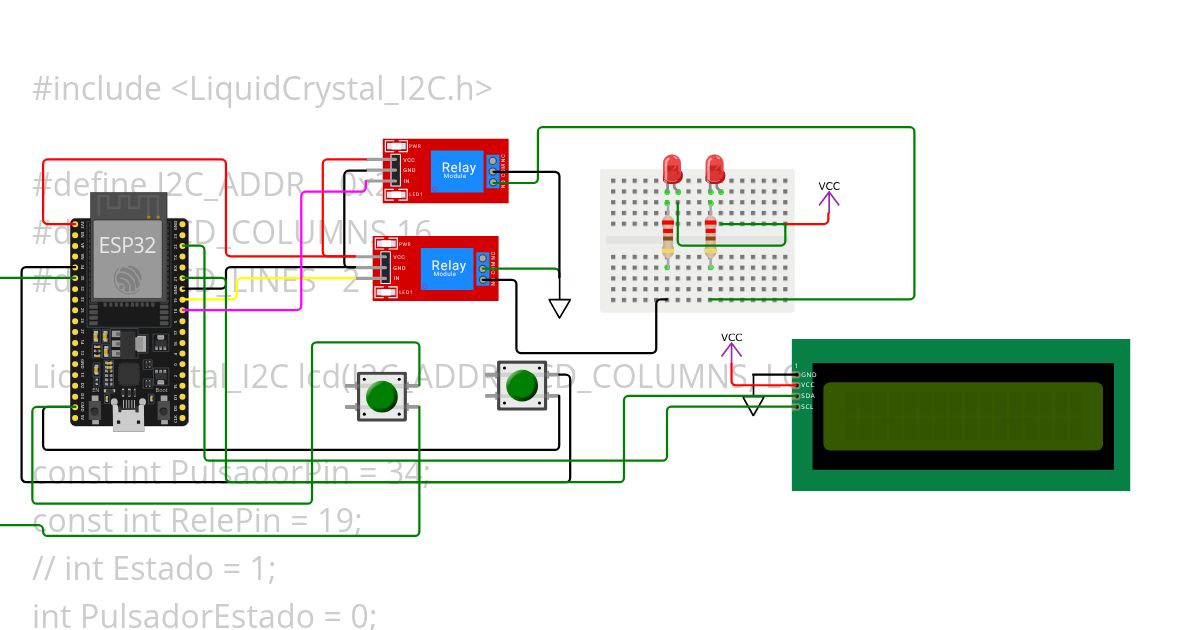 practica RELAY simulation