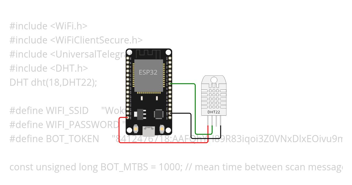 Kangkung TELE + DHT simulation