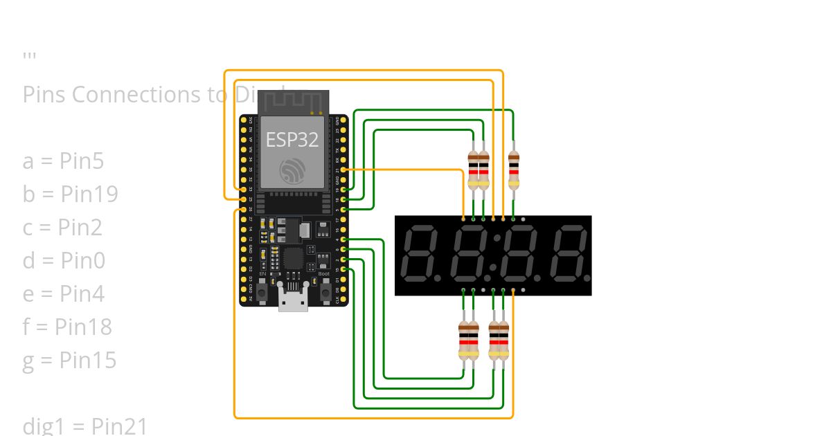 7-Segment 4 Digits simulation