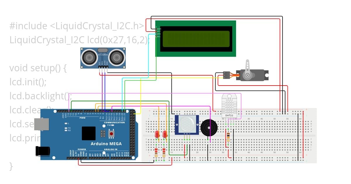 LCD I2C DOMOTICA simulation