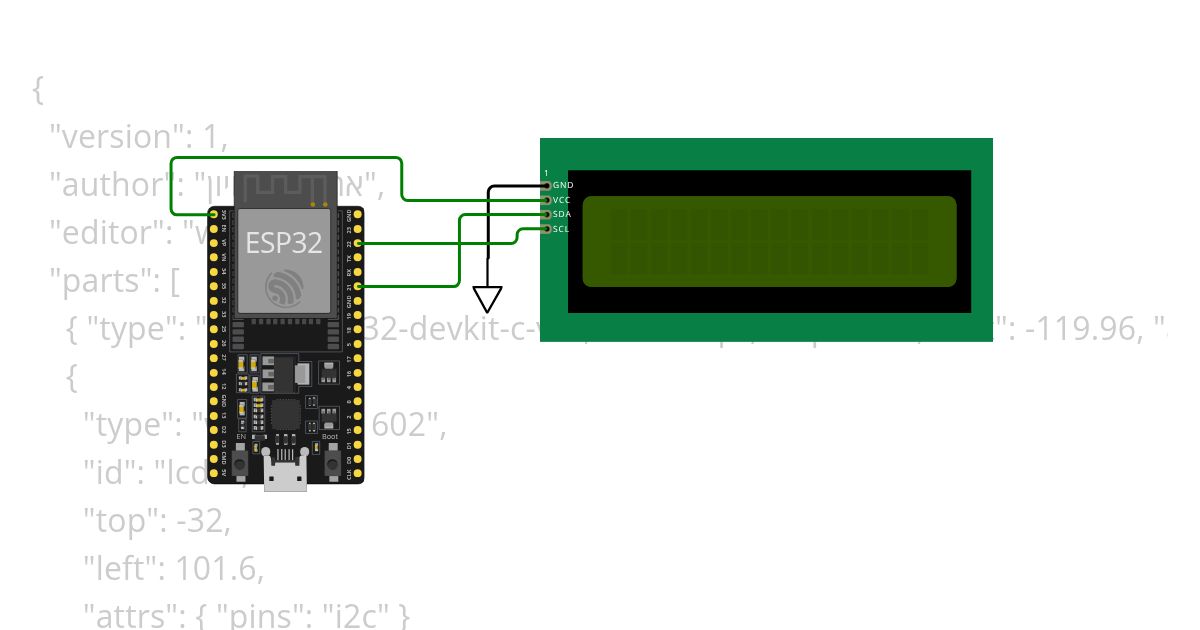 micropython lcd i2c without library simulation