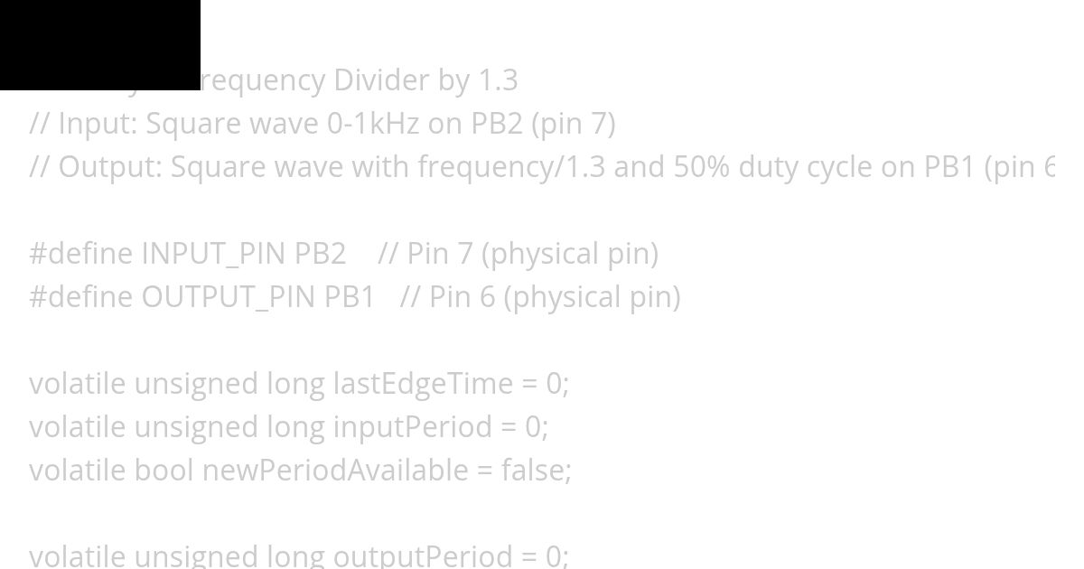 Attiny85 frequency divider simulation