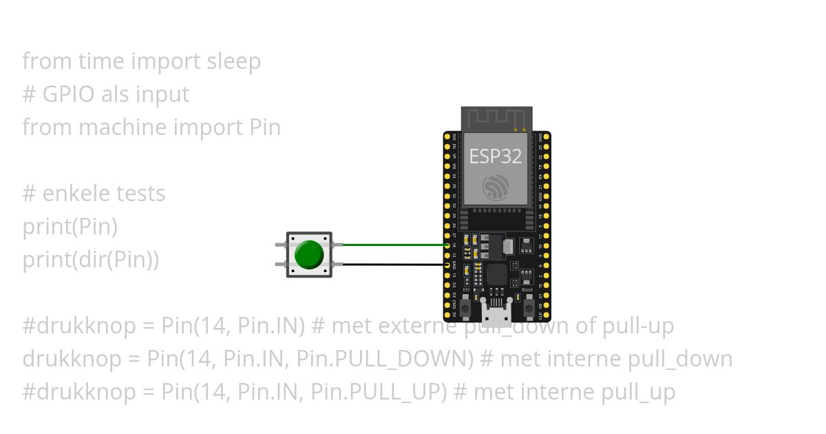 test zonder pullup pulldown simulation