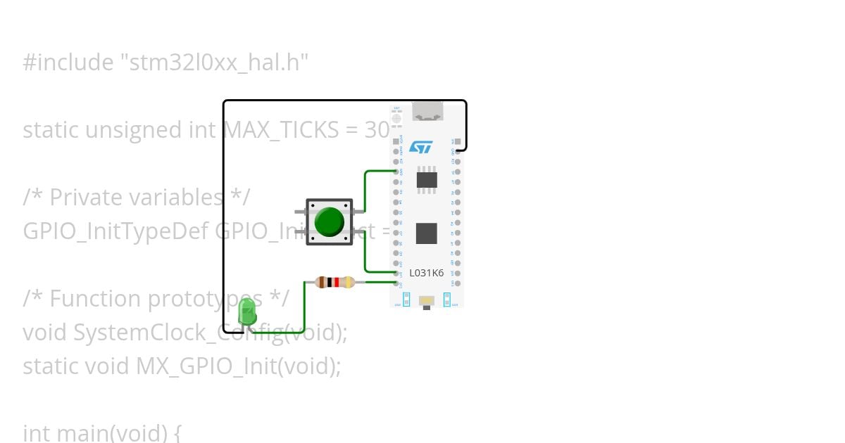 stm32 btn push/release timer simulation