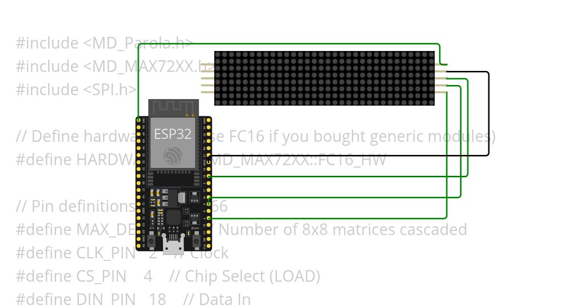 ESP32-LED-MATRIX simulation