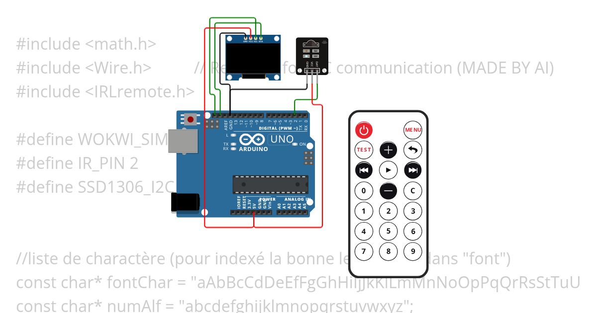 Display custom font on oled simulation