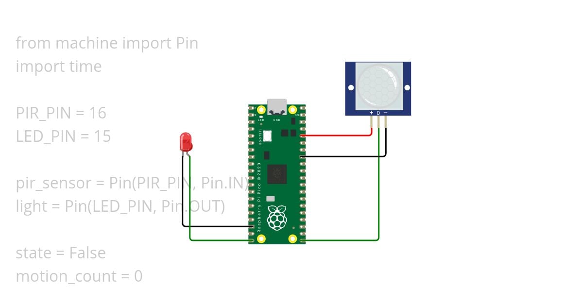 Arduino Uno vs Raspberry Pi PIR Motion Detection simulation