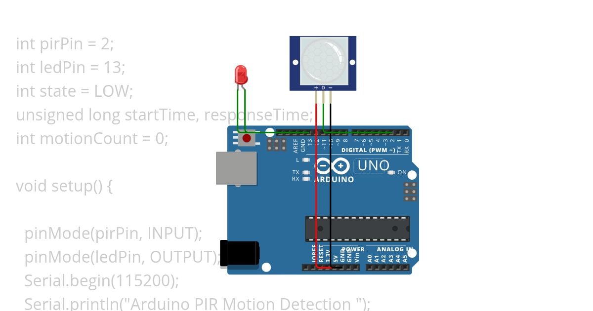 Arduino Uno vs Raspberry Pi PIR Motion Detection simulation