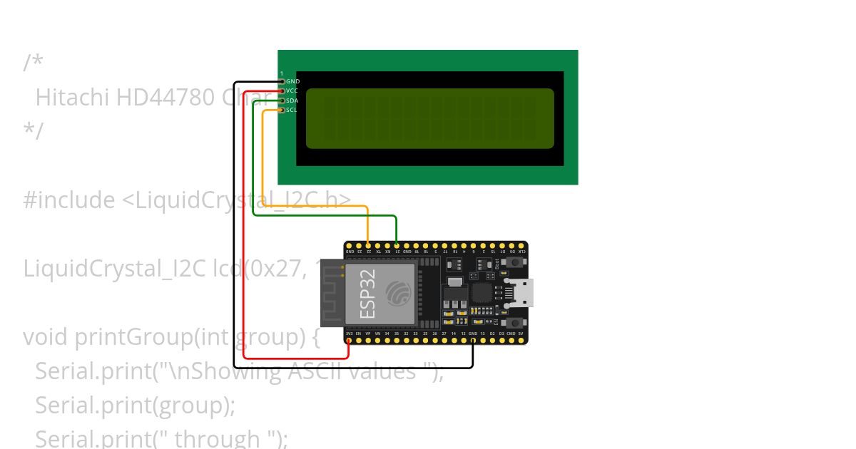 Hitachi HD44780 Char ROM A00 simulation