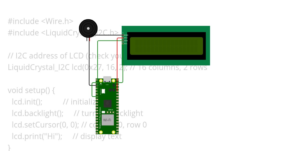 raspberry pi and lcd(cpp) simulation