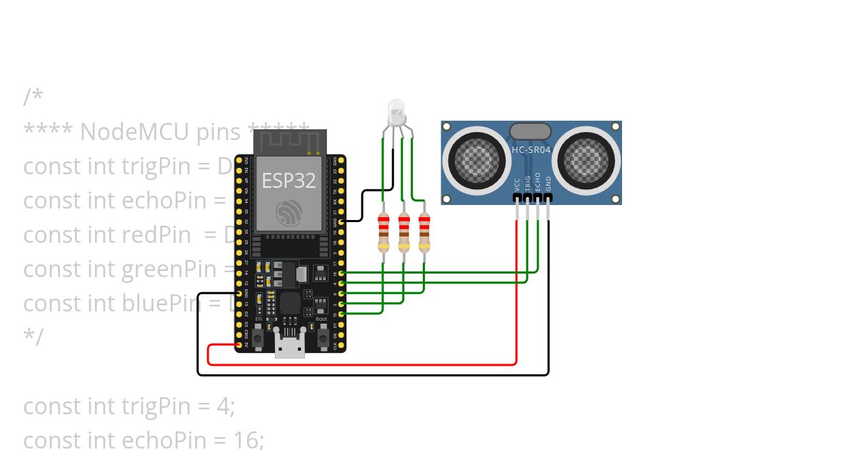 NodeMCU_Proximity Sensor simulation