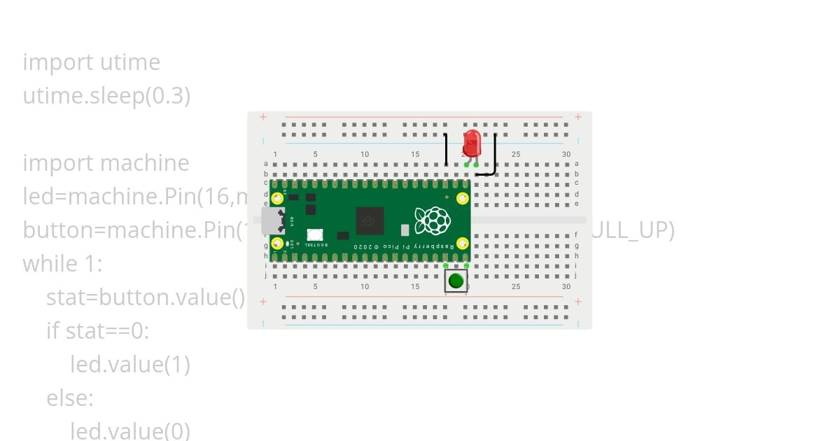 led push button simulation