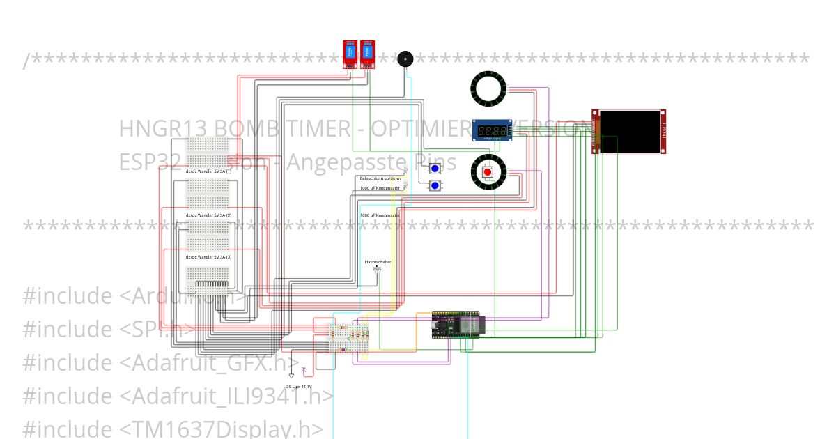Fliegerbome HNGR13 esp32 variante simulation