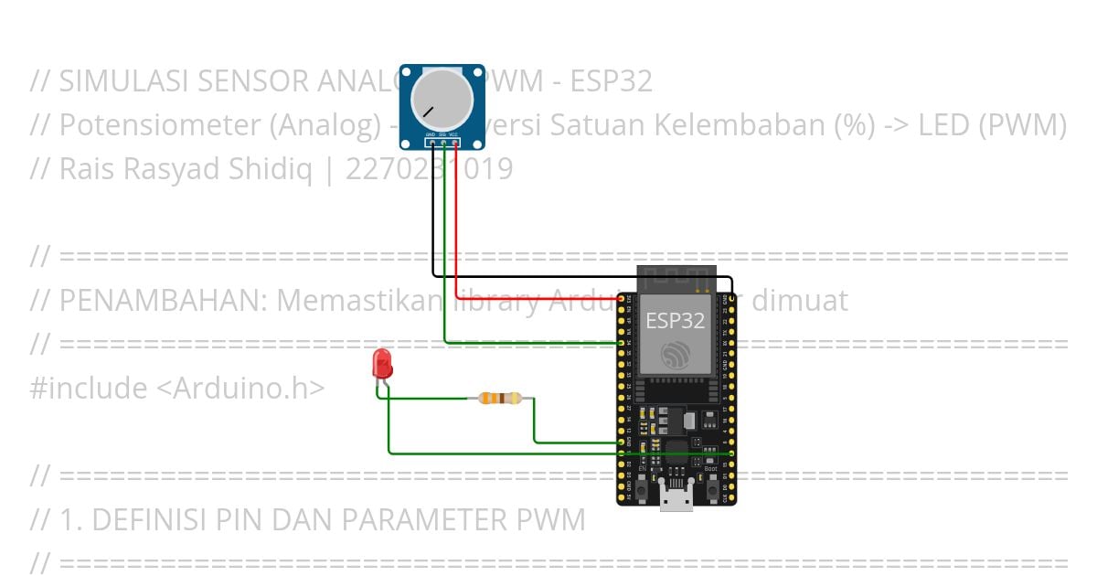 SIMULASI SENSOR ANALOG & DIGITAL Utilisasi PWM - Rais Rasyad Shidiq