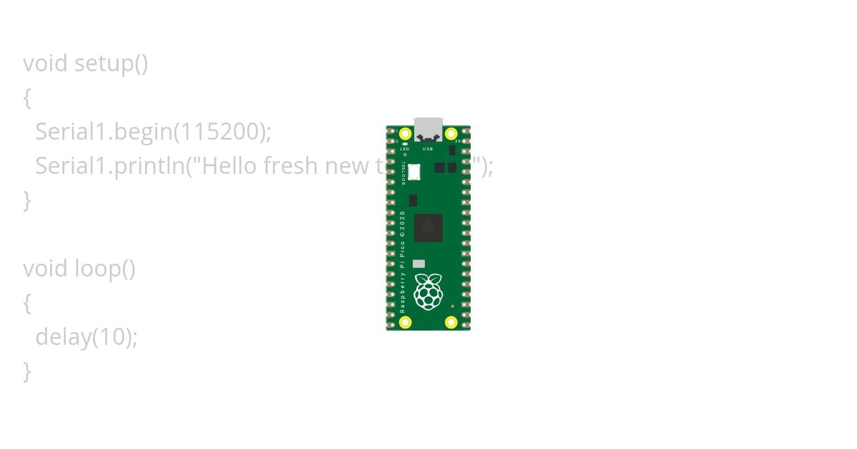 Raspberry Pi Pico Fresh New Template simulation