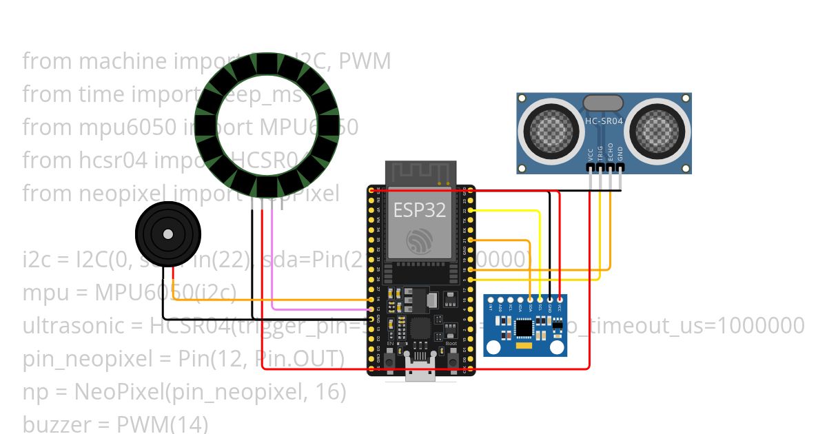 Walking cane project - Python simulation