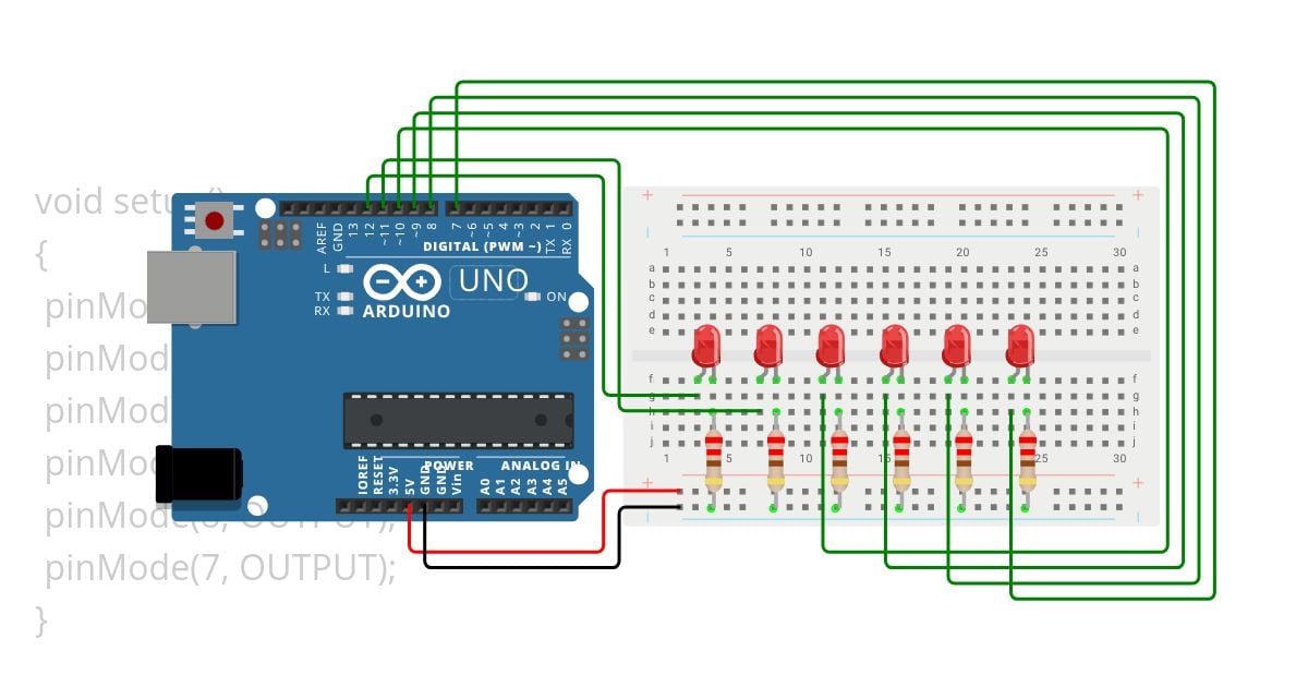 Flash Leds simulation