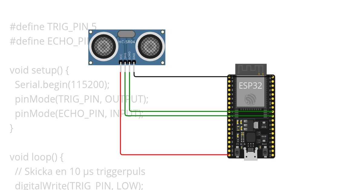 Utlrasonic_ESP32 simulation