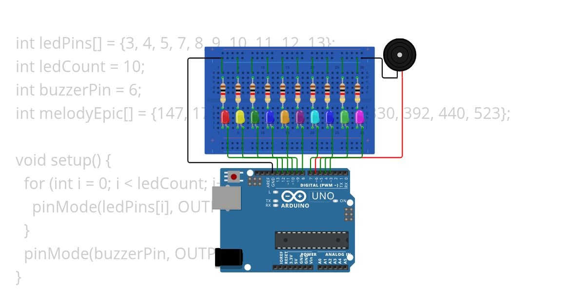 Led Sound simulation