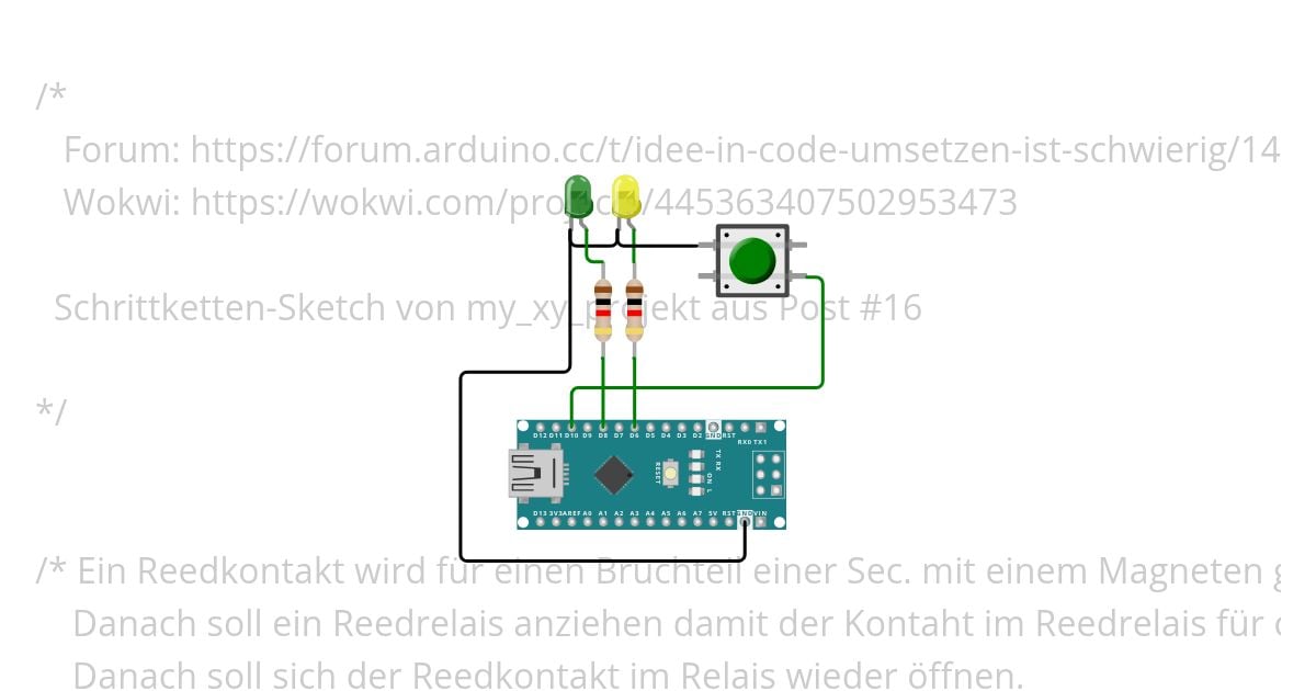 Led-Schrittkette simulation
