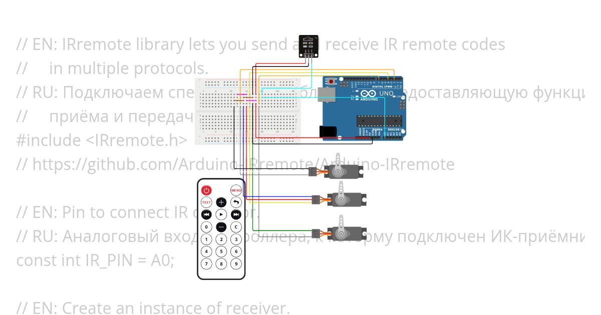 IR приймач simulation