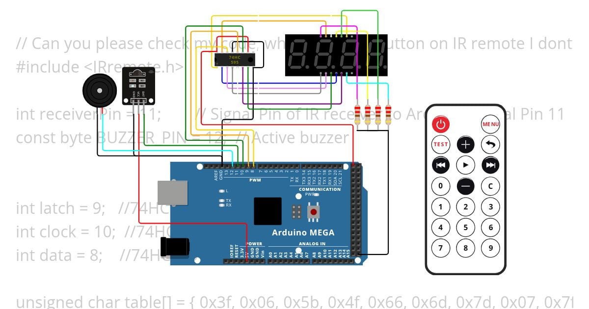 4 digit 7 segment Copy simulation