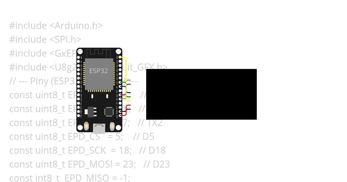 ESP32_ePaper simulation