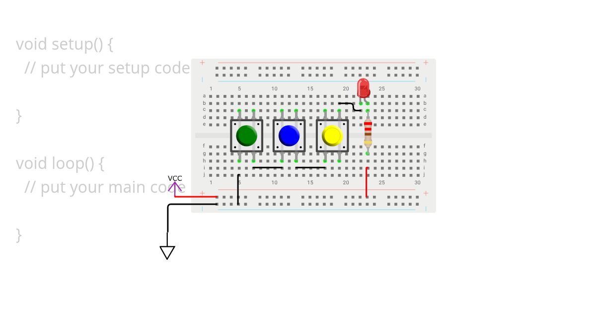 OR with 3 buttons simulation