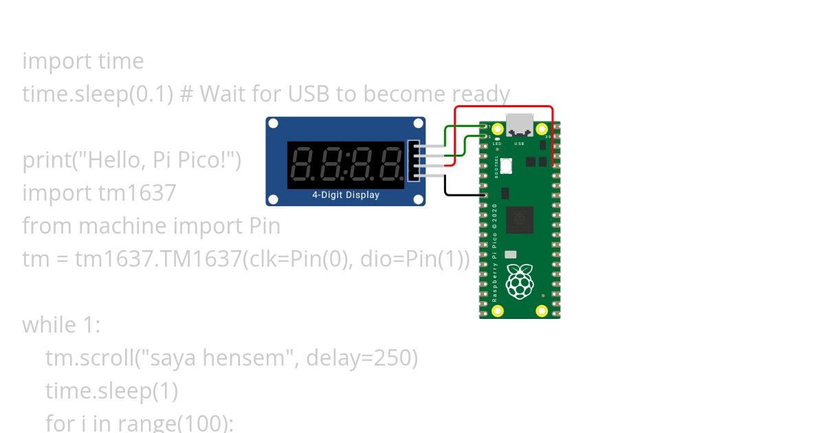 tm1637 exmaple simulation