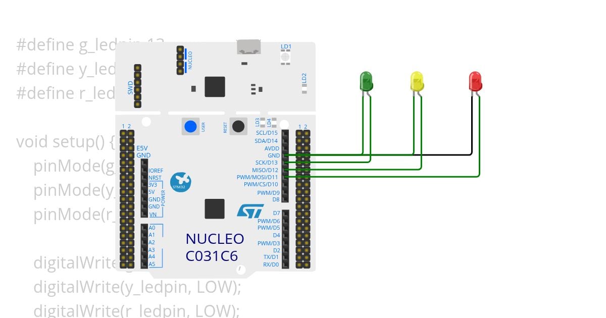 Traffic Light LEDs - Arduino - Template Copy