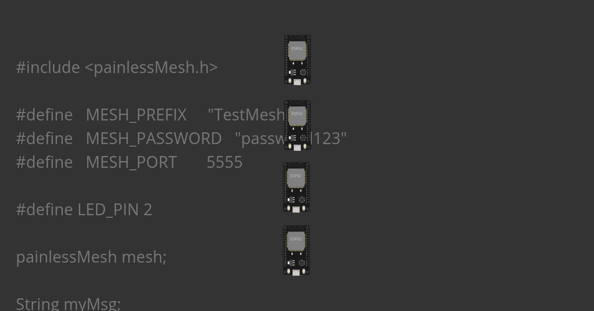 ESP32-Mesh (ESP32-Devkit-v1) to fix LED not turning off