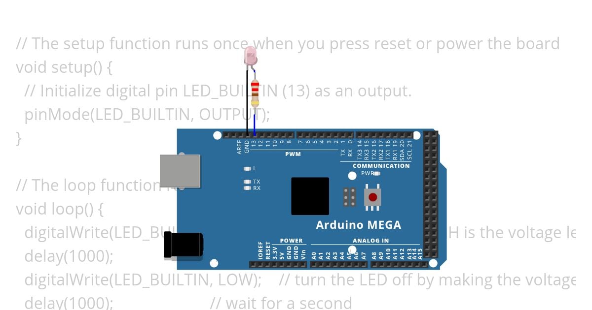 blink_mega.ino simulation