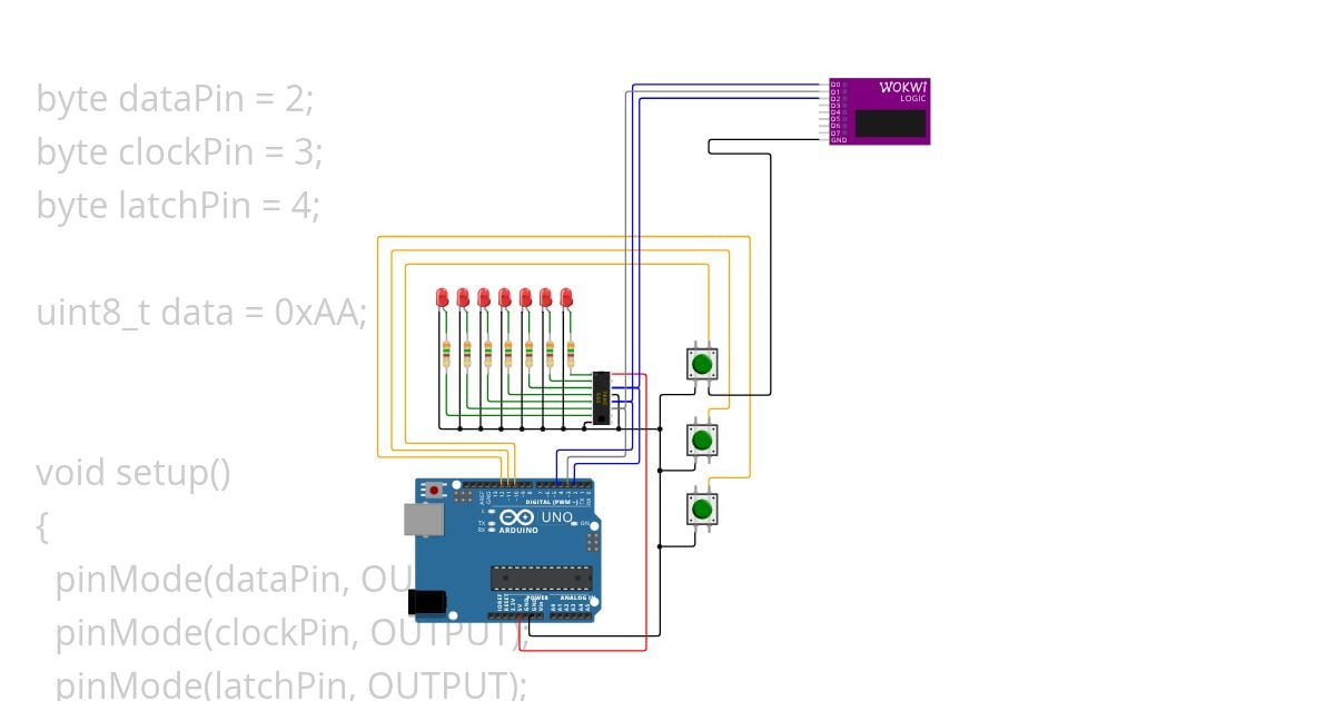 shiftRegister_logicAnalyser.01 simulation