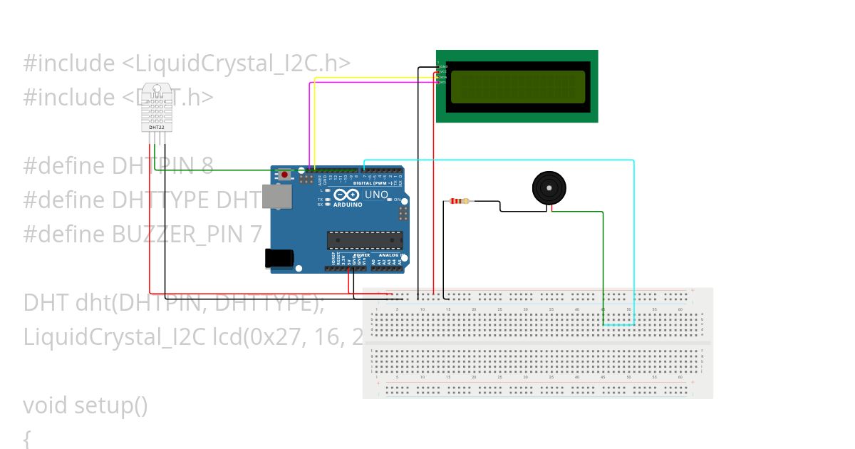 implement a simple control condition using a buzzer  simulation
