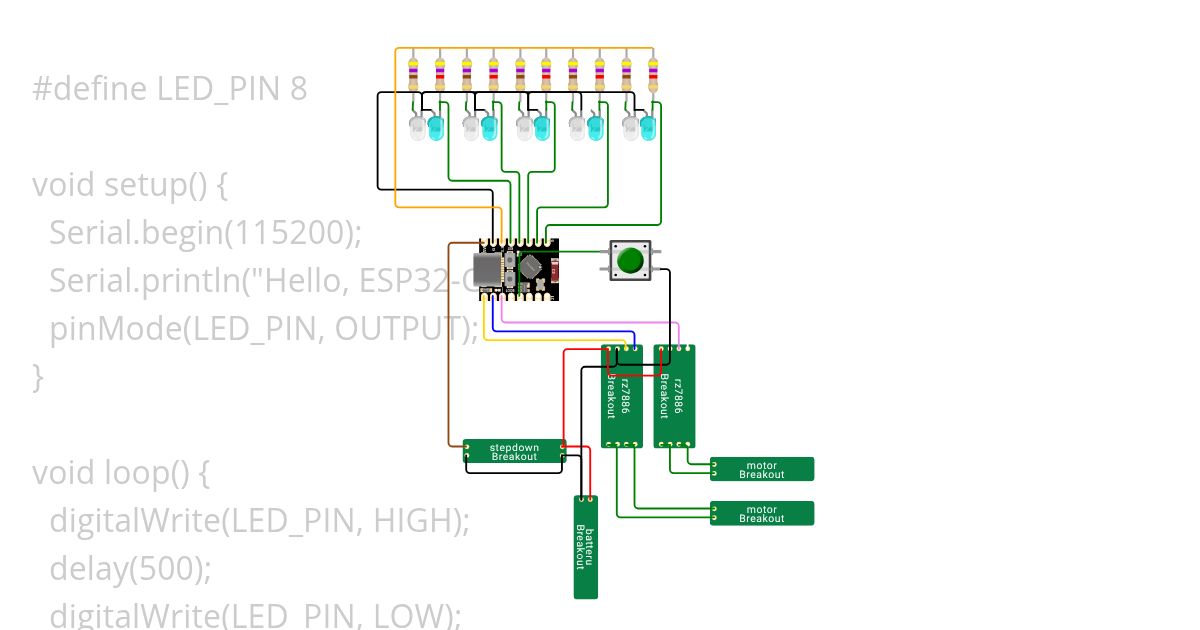 Line Follower ESP32-C3  simulation