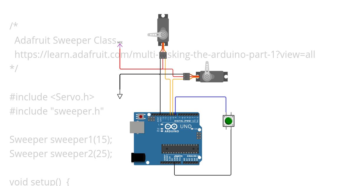 Adafruit Sweeper Class simulation